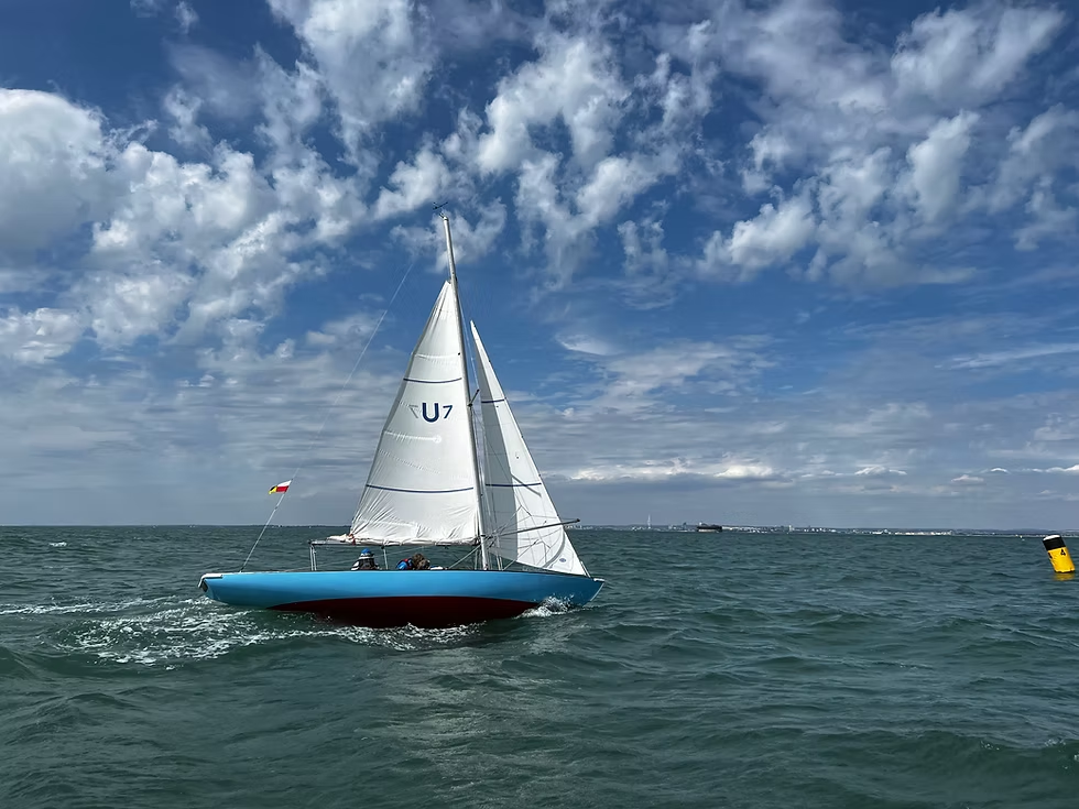 A sailing yacht.